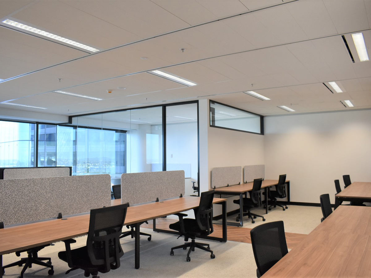 Lighting, data and electrical for multi-level city office